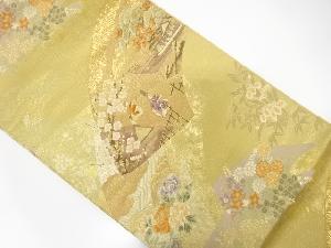 地紙に時代人物模様織り出し袋帯